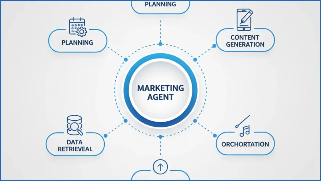 Diagram of marketing agent capabilities