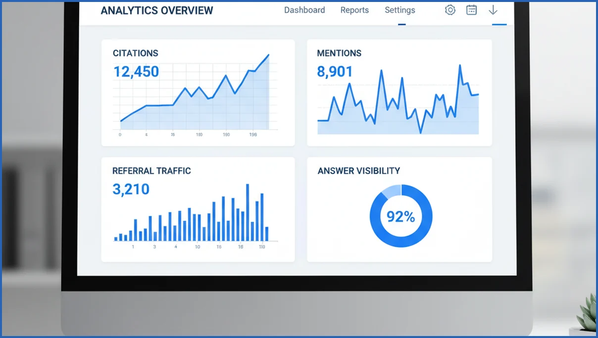 Dashboard for measuring GEO results