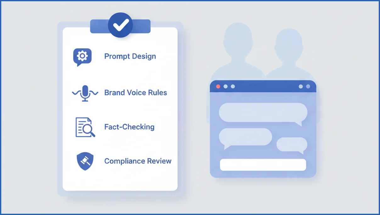 Checklist for AI content quality control