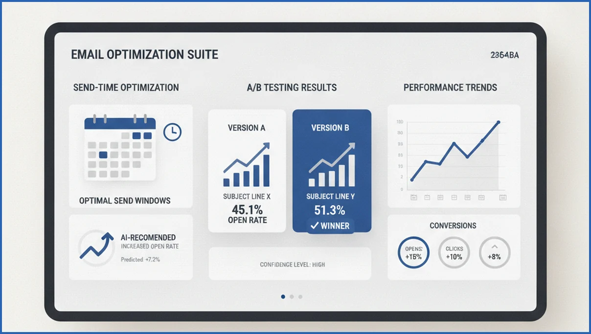 Email performance analytics and send-time optimization