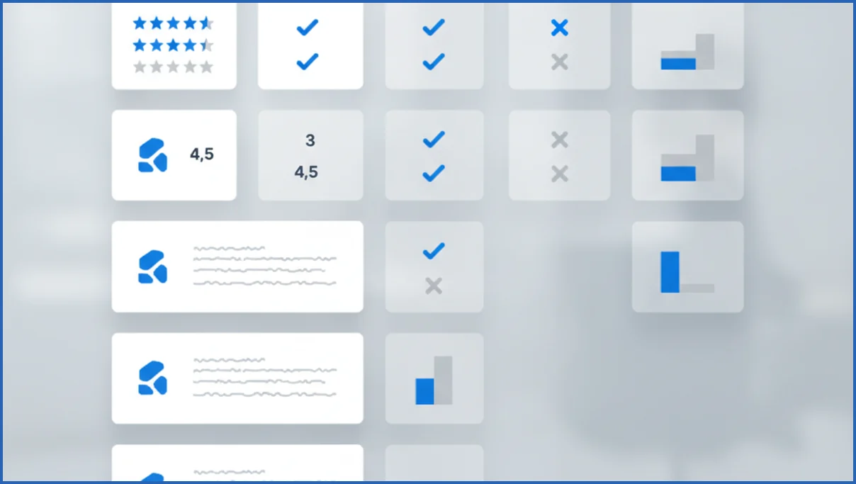 Comparison scorecard for AI keyword tools