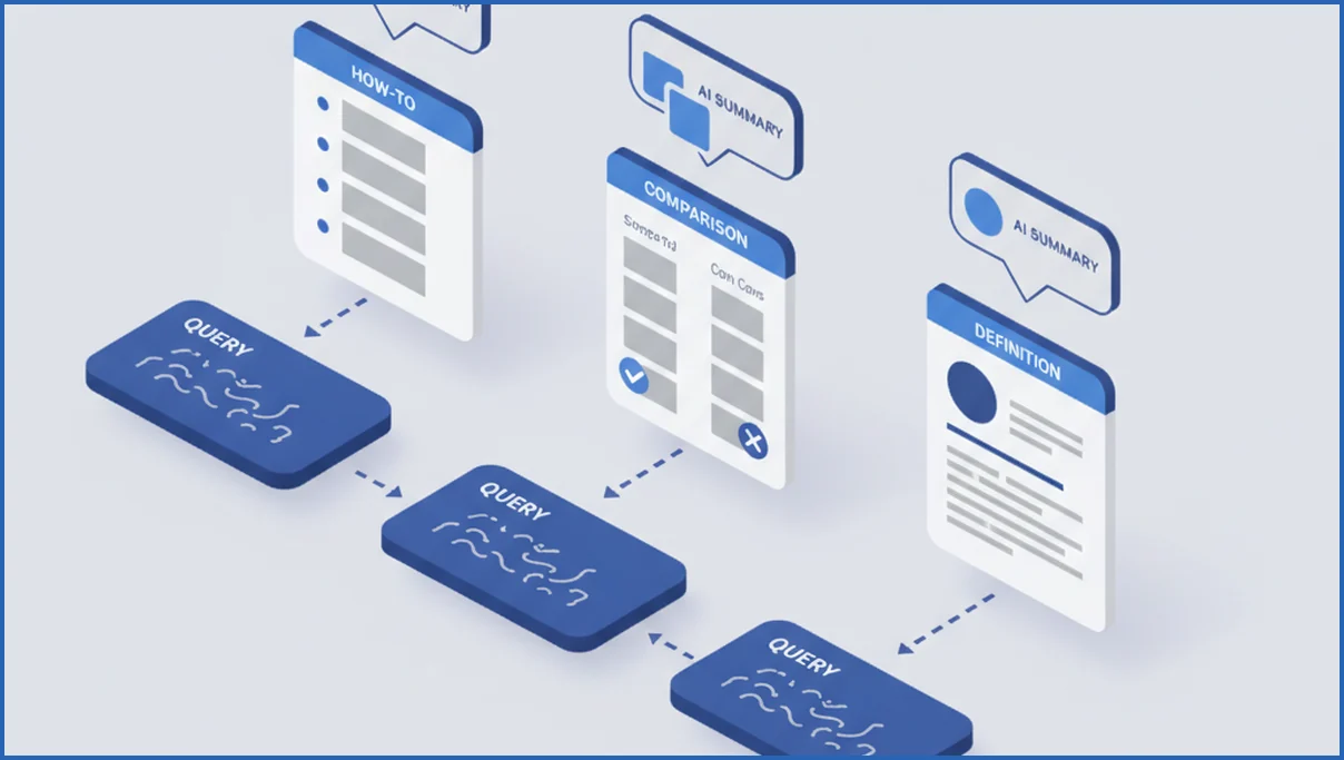 Query types matched to AI search intent
