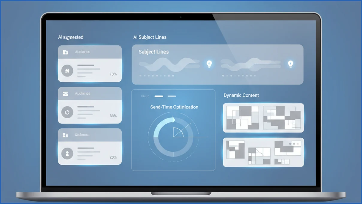 AI-assisted email personalization and testing concept