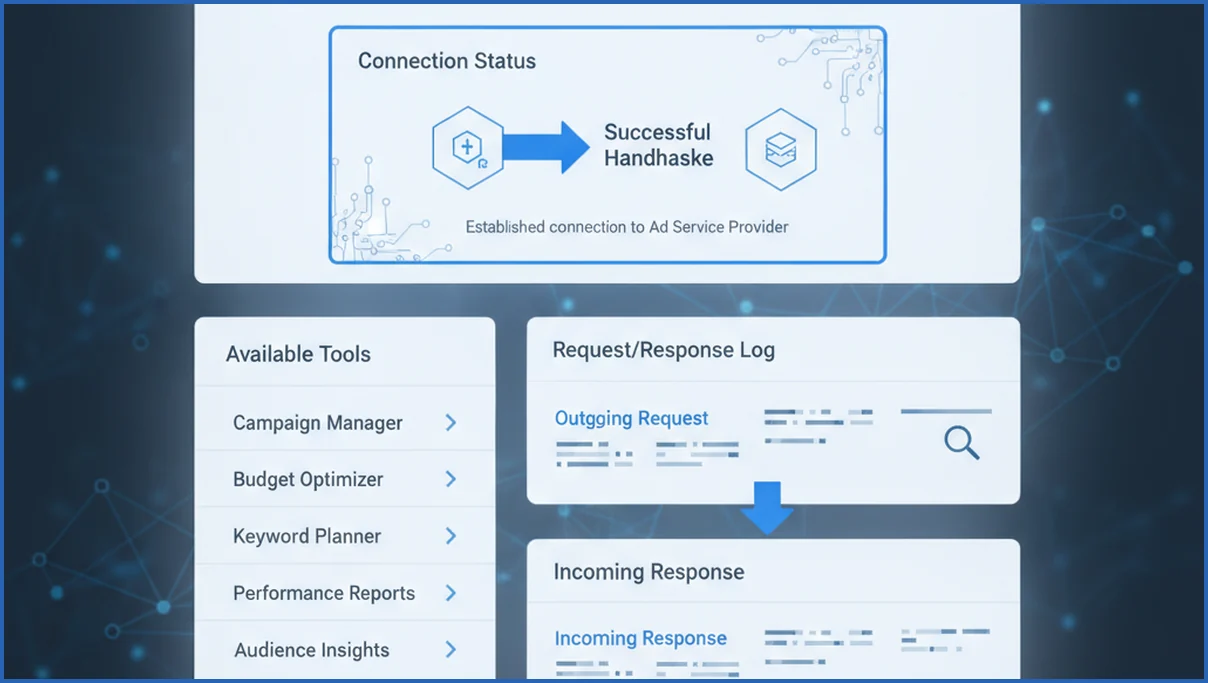 Client connection test for Google Ads MCP