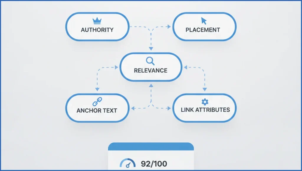 Backlink quality factors diagram