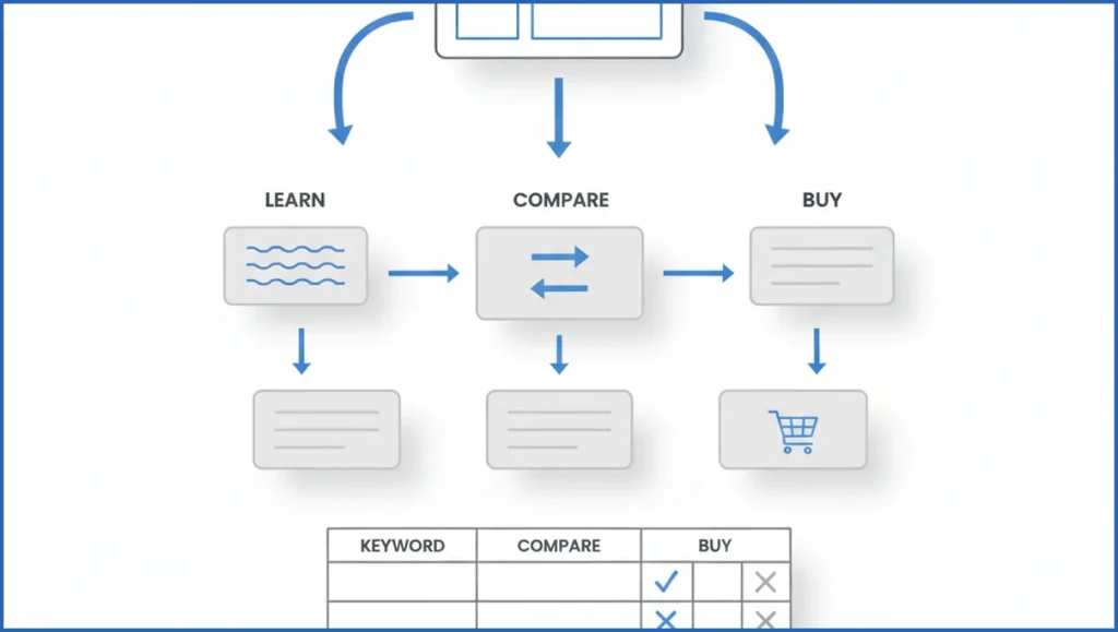 Intent mapping for on page SEO planning