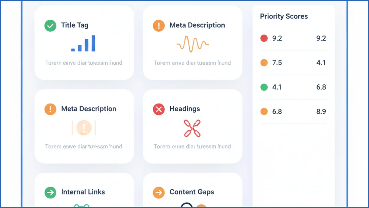 AI audit checklist for on page SEO