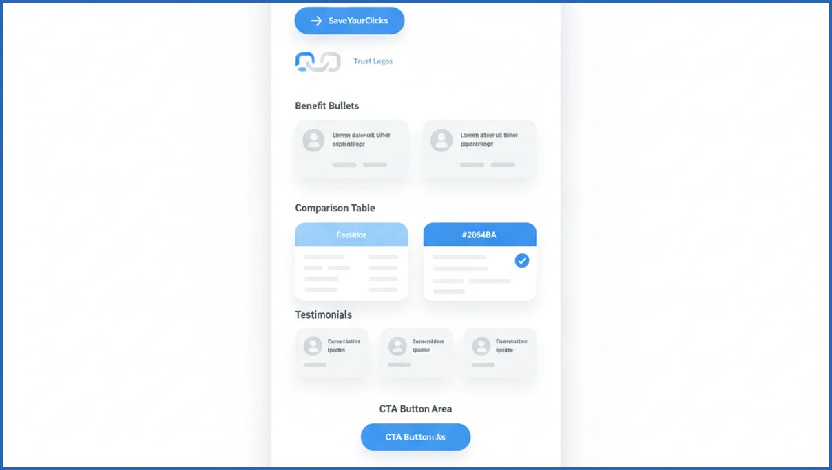 High-converting SaaS SEO landing page layout