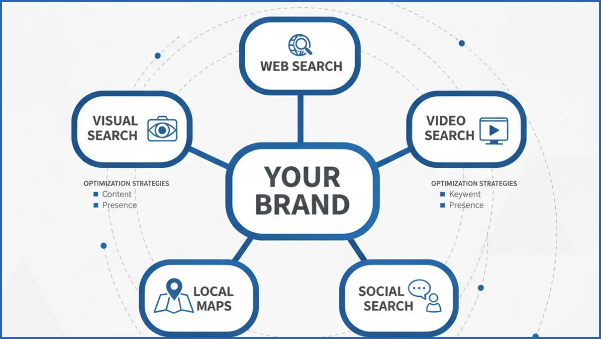 Multi-channel search visibility map