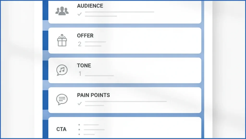 Ad brief inputs for better AI copy