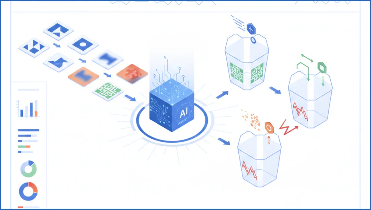 AI sorting content by performance and risk