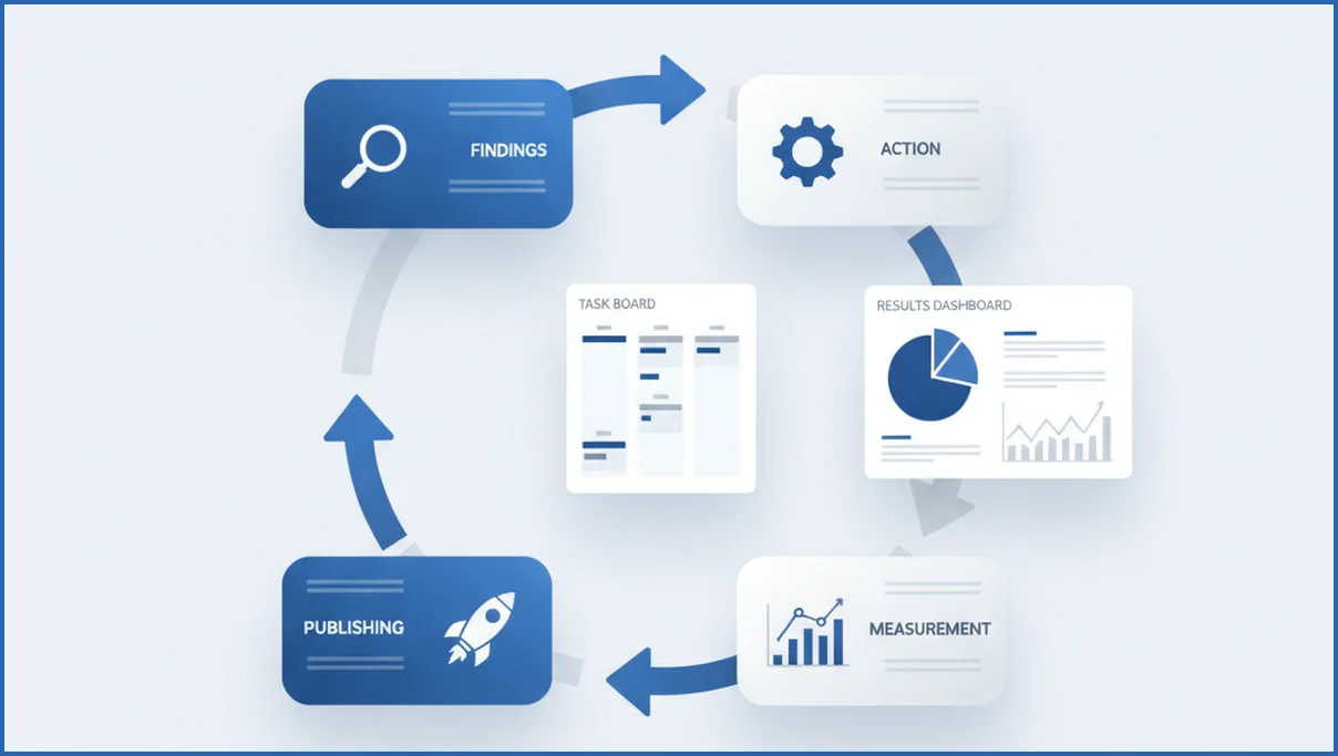 Workflow for updating audited content