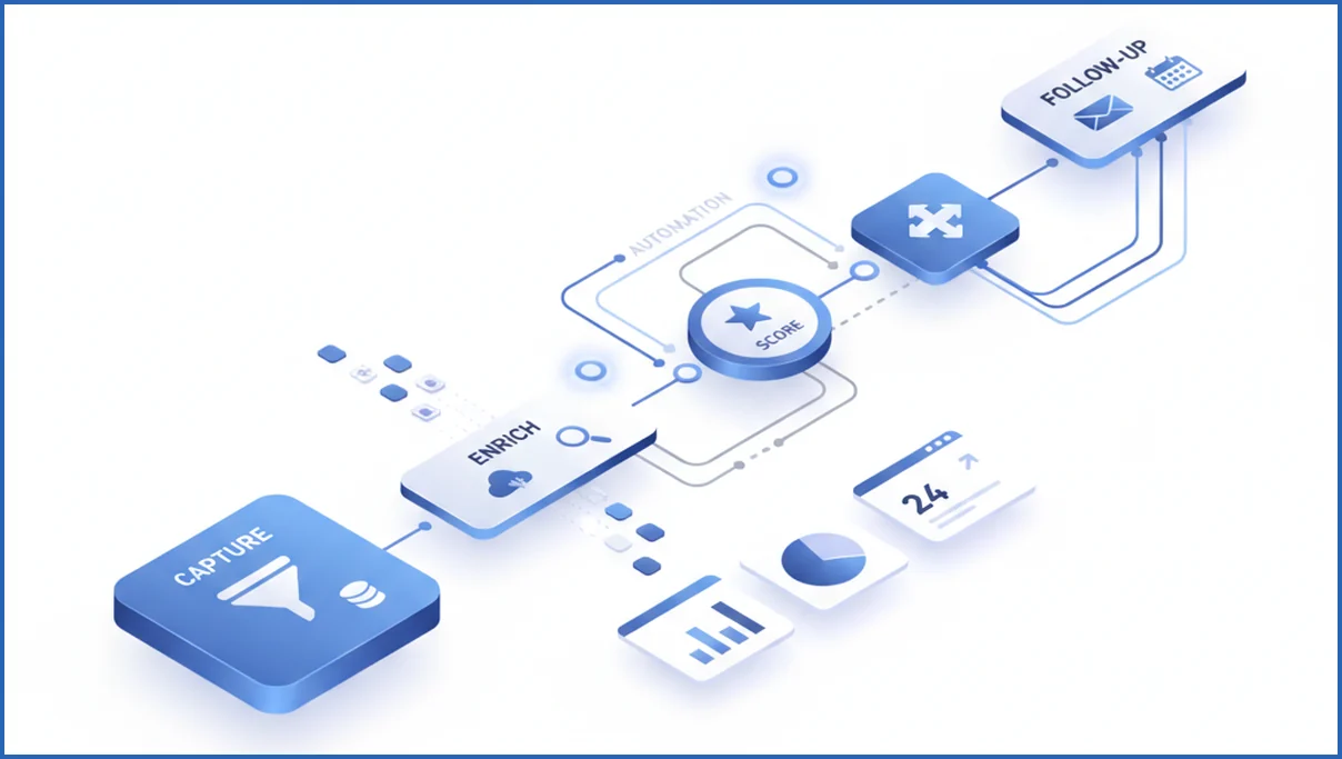 AI lead generation workflow diagram