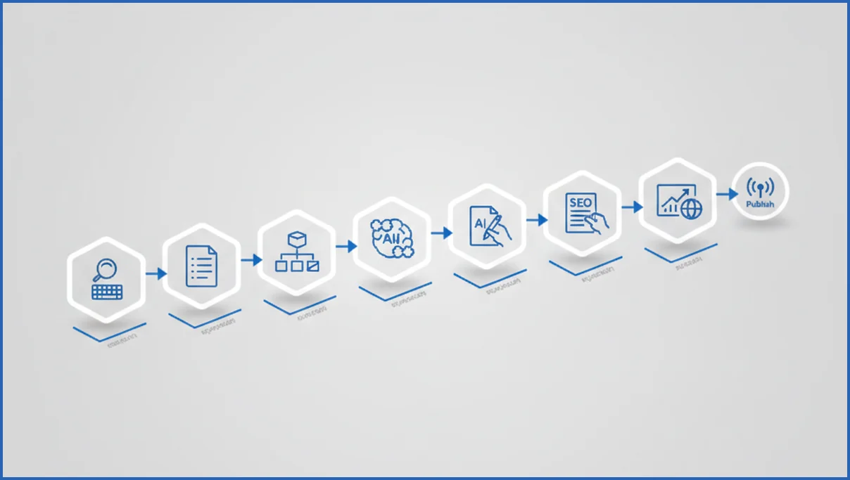Workflow from keyword research to final draft