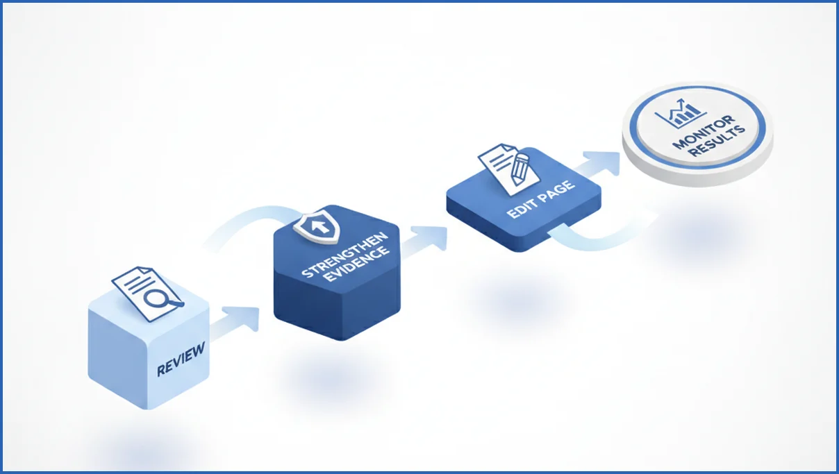 Workflow for improving E-E-A-T SEO