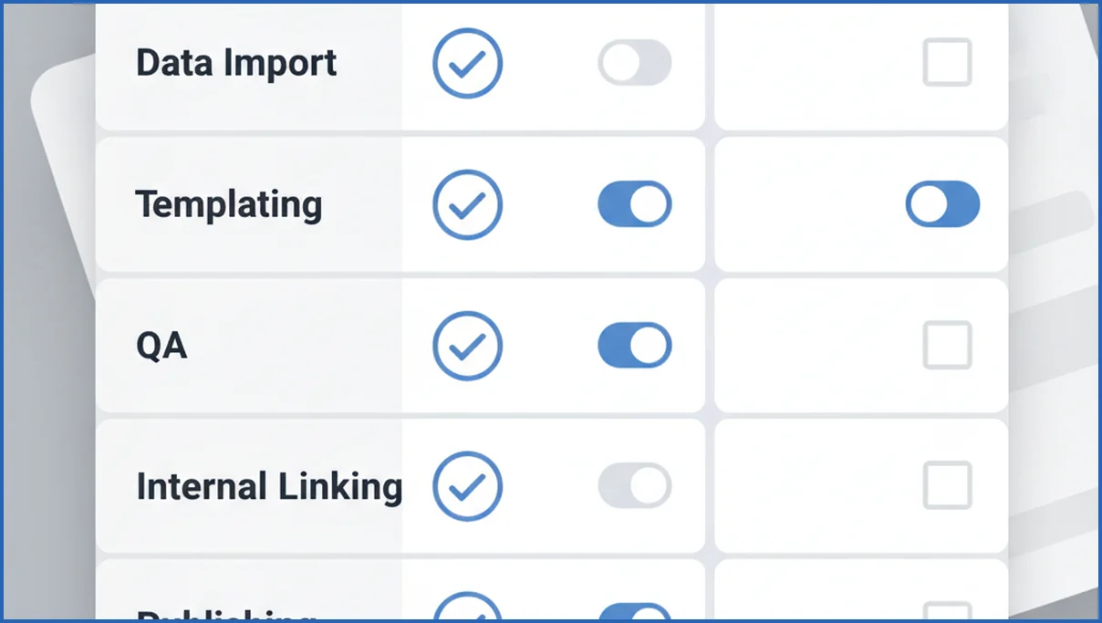 Key feature checklist for programmatic SEO tools