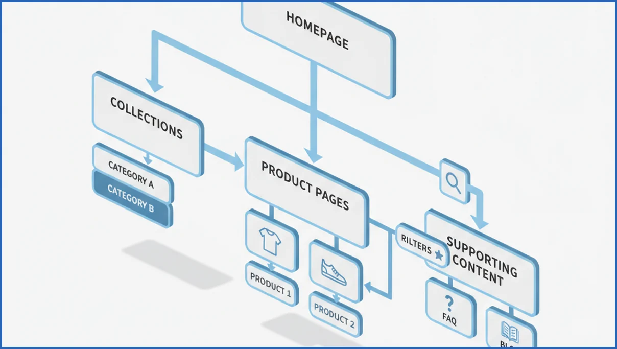 Shopify category and product page structure