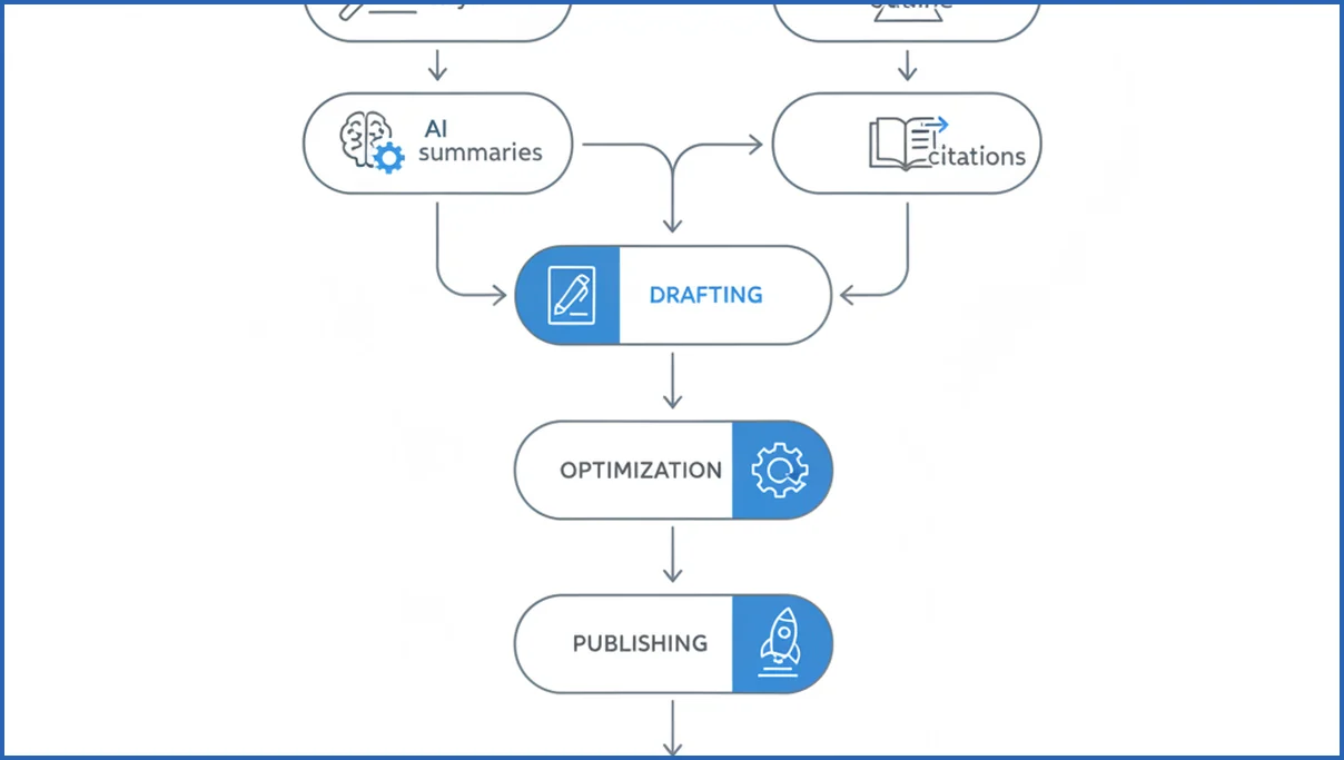 Hybrid workflow for GEO and SEO content