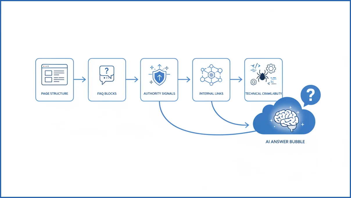 Content optimization loop for LLM visibility